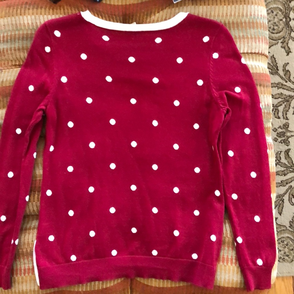 Talbots Polka Dot 100% Cotton Sweater - Picture 4 of 6